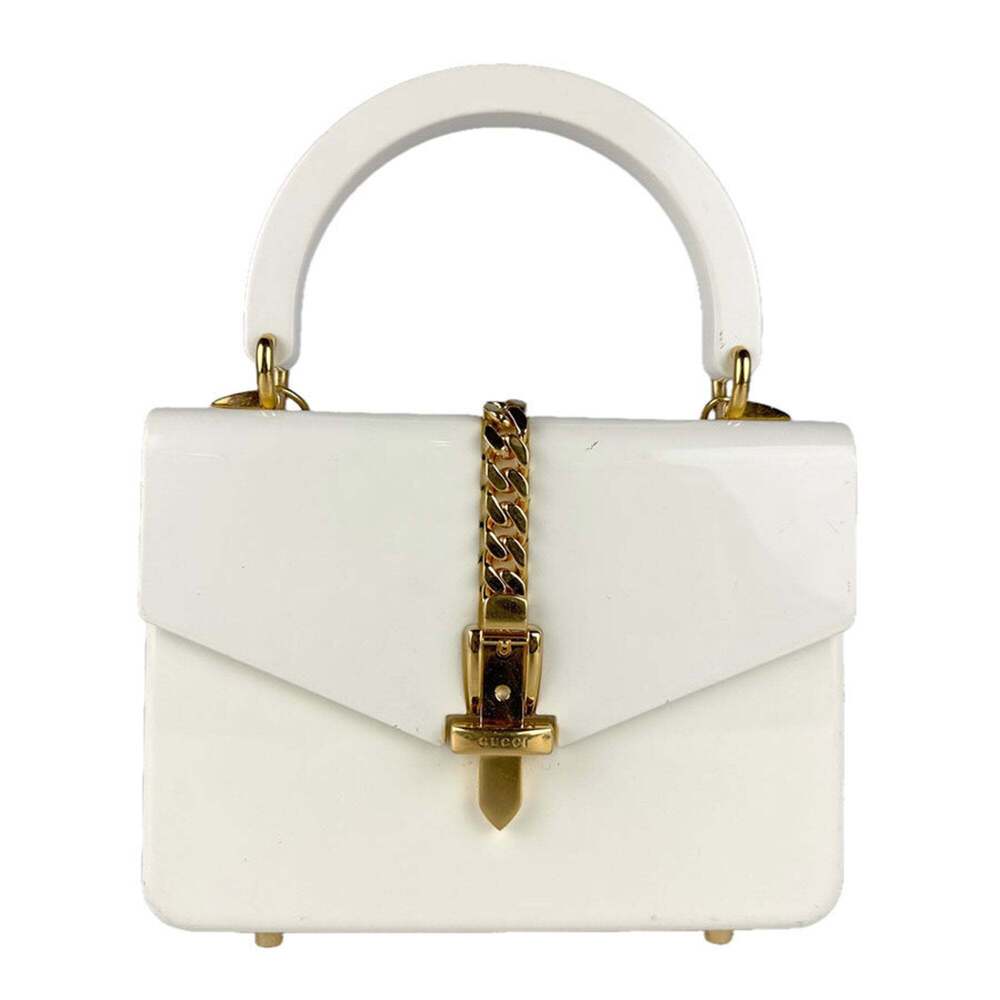 GUCCI Authentic White Sylvie Shoulder Bag - Picture 1 of 14